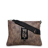 Γυναικεία τσάντα χειρός pouch Coffee Καφέ