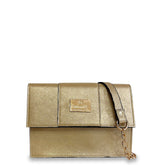 Γυναικεία τσάντα strict mini flap Dryon Χρυσό