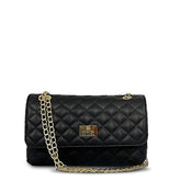 Γυναικεία τσάντα flap Quilted Μαύρο