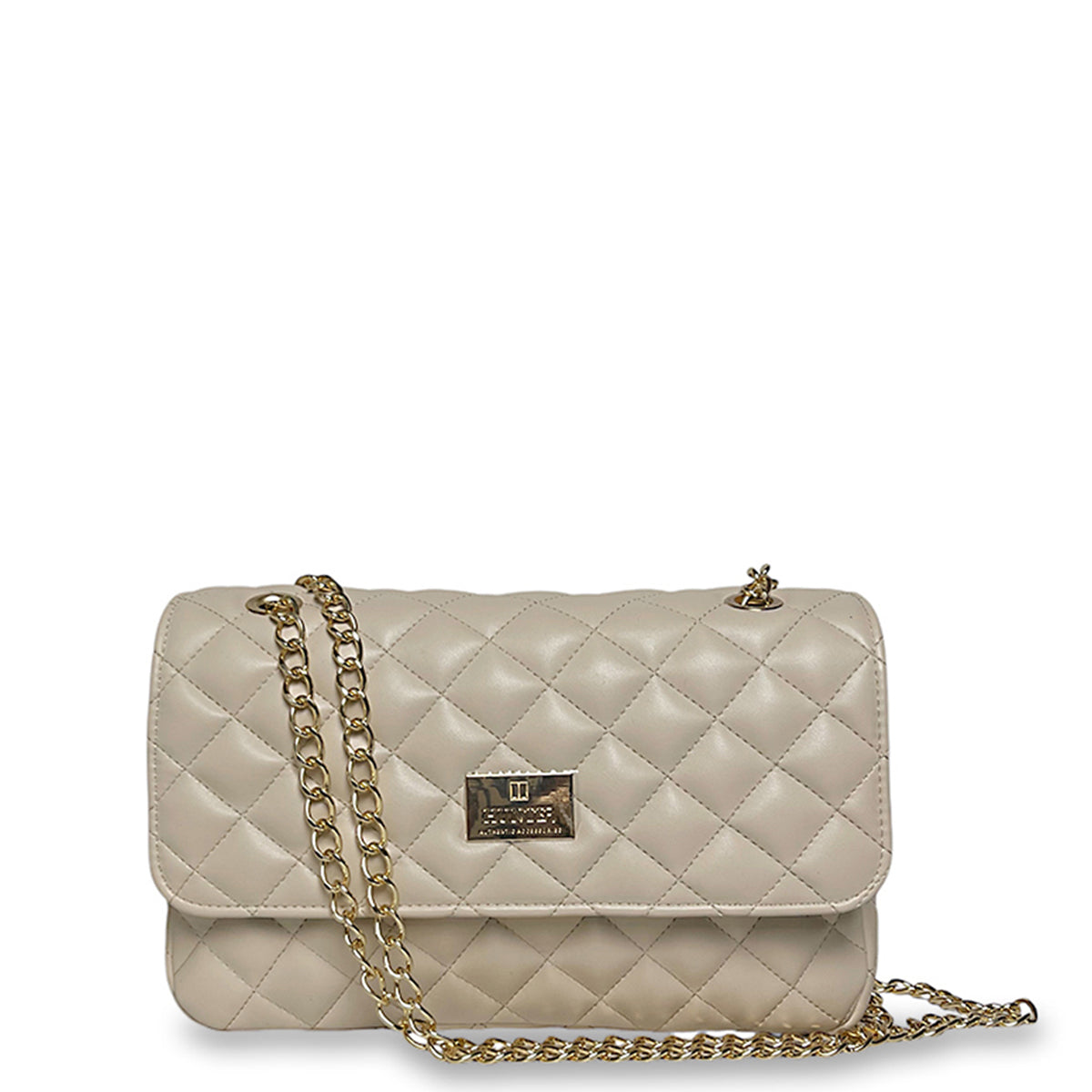 Γυναικεία τσάντα flap Quilted Μπεζ