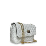 Γυναικεία τσάντα flap Quilted Λευκό