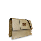 Γυναικεία τσάντα strict mini flap Dryon Χρυσό