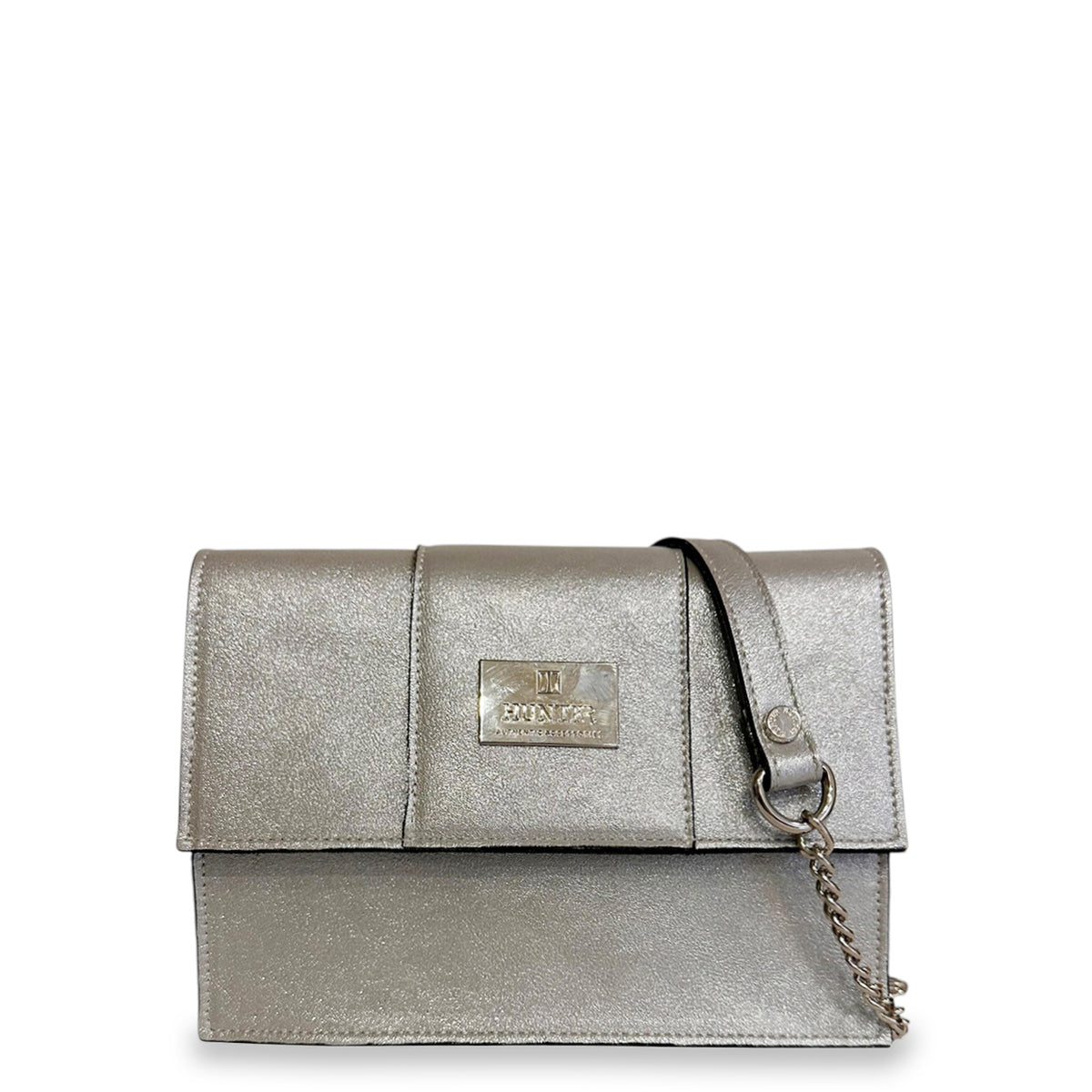 Γυναικεία τσάντα strict mini flap Dryon Ασημί