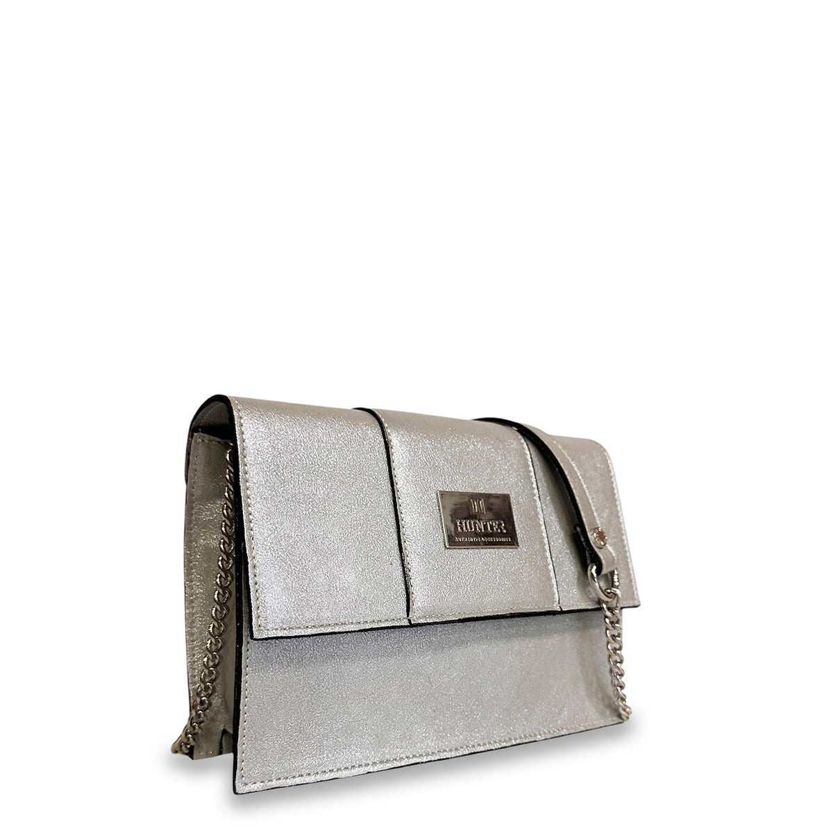 Γυναικεία τσάντα strict mini flap Dryon Ασημί
