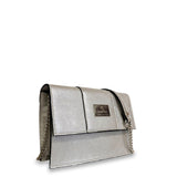 Γυναικεία τσάντα strict mini flap Dryon Ασημί