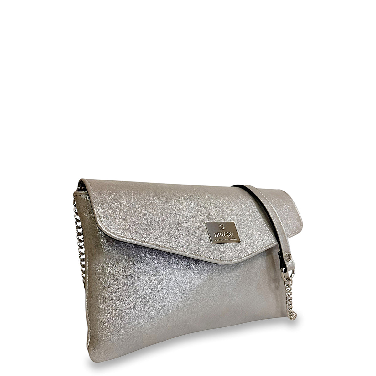Γυναικεία τσάντα envelope flap Dryon Ασημί