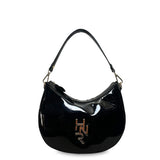 Γυναικεία τσάντα mini hobo Festive Μαύρο Λουστρίνι
