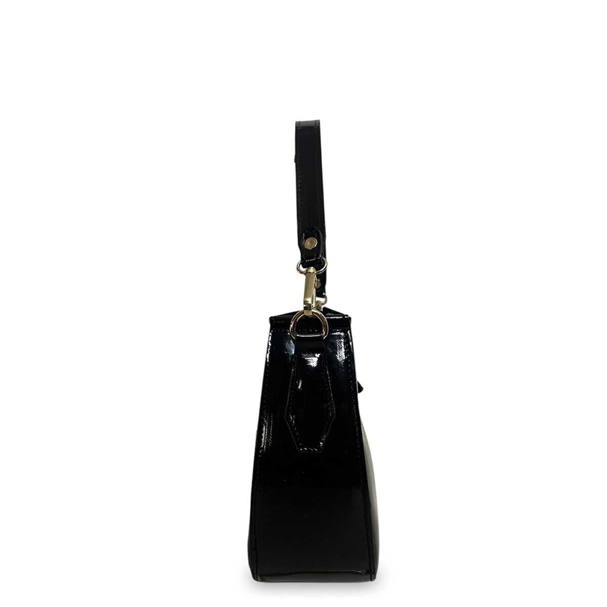 Γυναικεία τσάντα mini hobo Festive Μαύρο Λουστρίνι