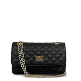 Γυναικεία τσάντα flap Quilted Μαύρο