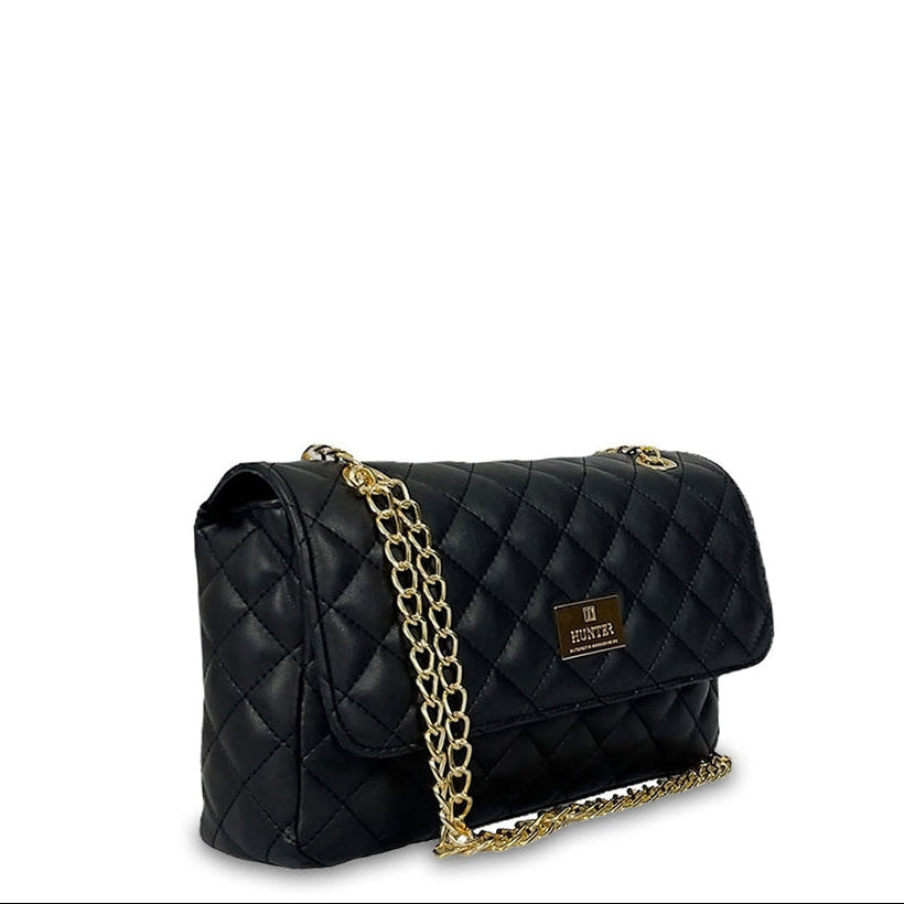 Γυναικεία τσάντα flap Quilted Μαύρο