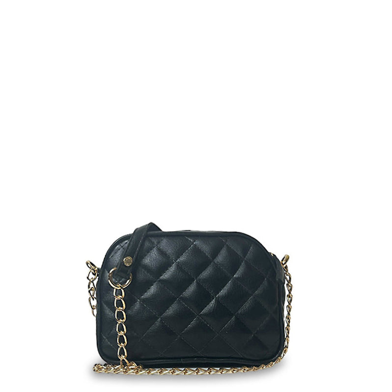 Γυναικεία τσάντα oval Quilted Μαύρο