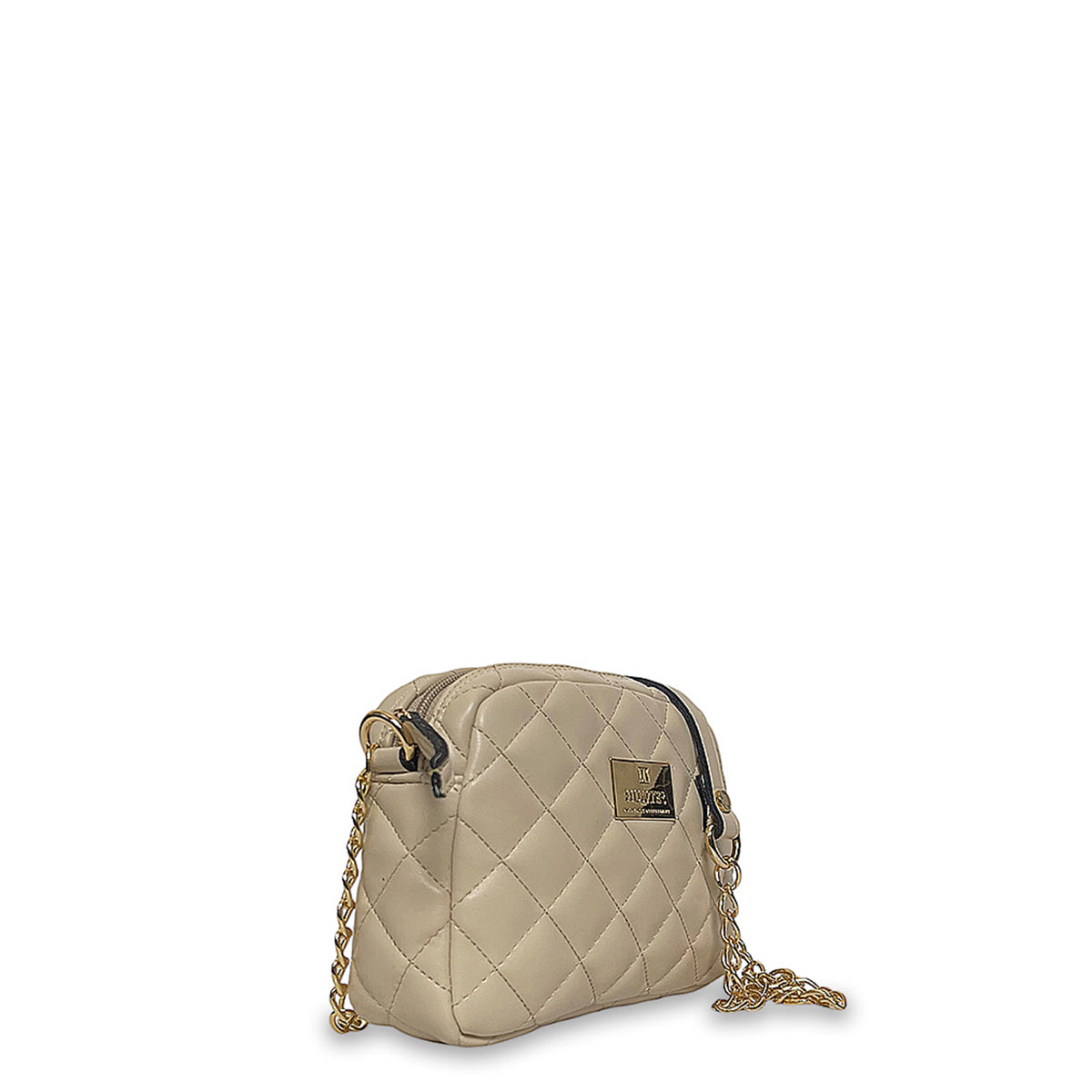 Γυναικεία τσάντα oval Quilted Μπεζ