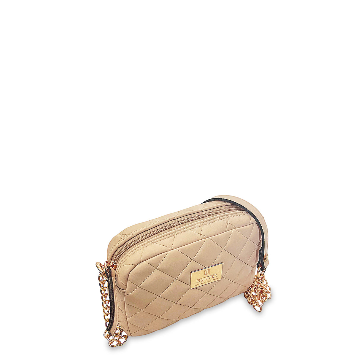 Γυναικεία τσάντα oval Quilted Μπεζ