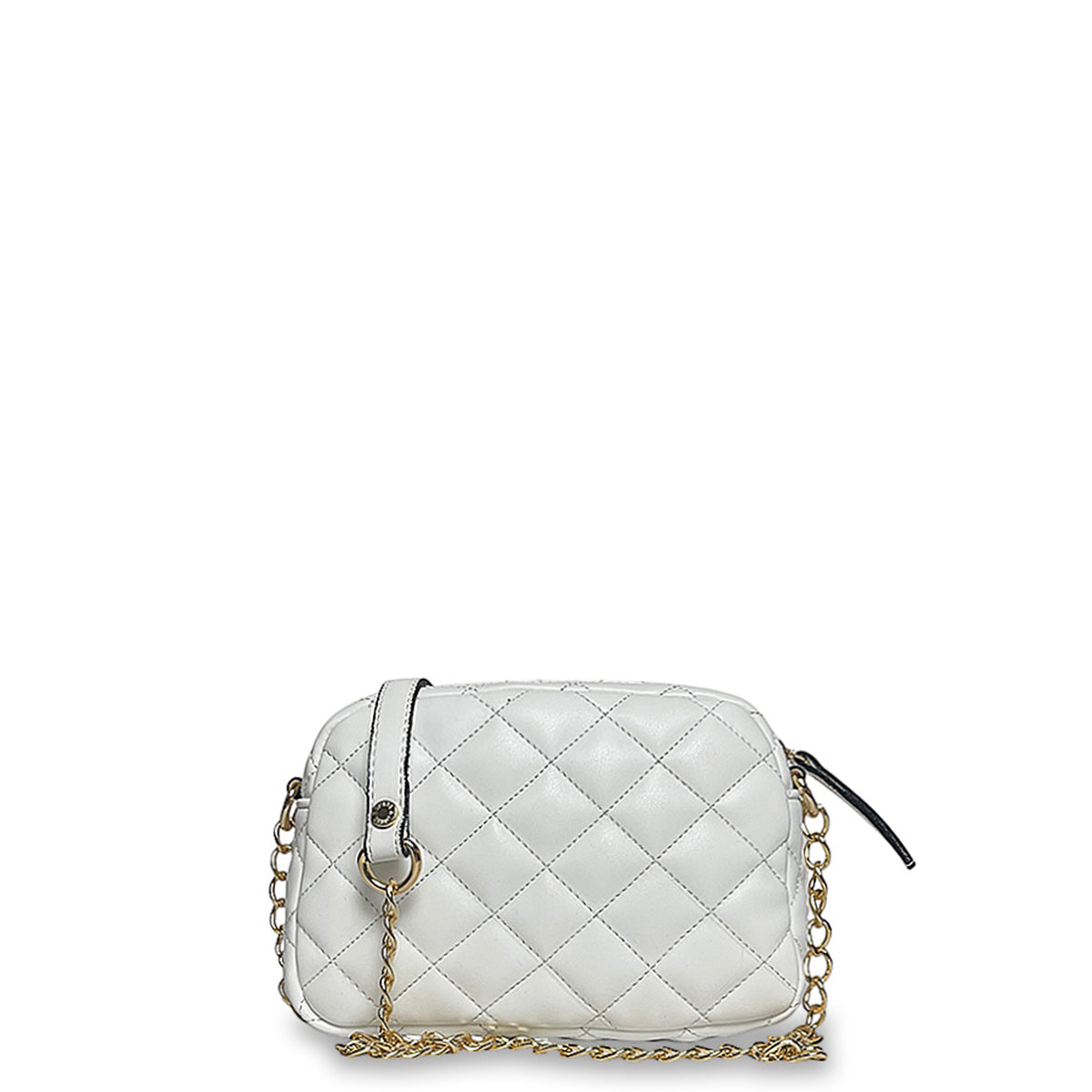 Γυναικεία τσάντα oval Quilted Λευκό