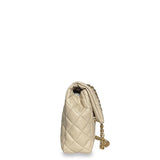 Γυναικεία τσάντα ώμου mini flap Quilted Μπεζ