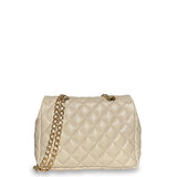 Γυναικεία τσάντα ώμου mini flap Quilted Μπεζ