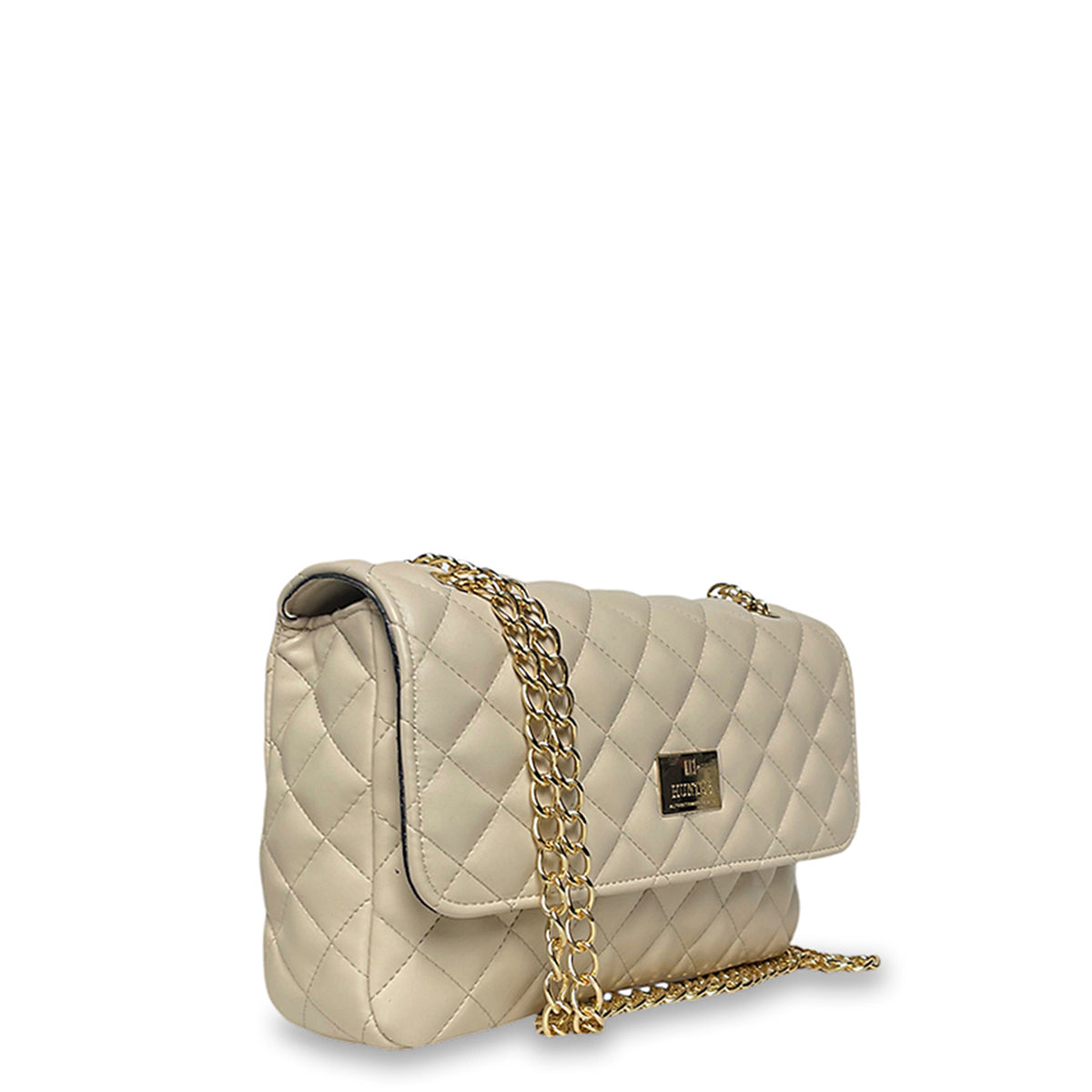 Γυναικεία τσάντα flap Quilted Μπεζ