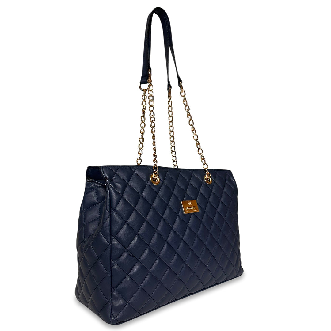 Γυναικεία τσάντα ώμου strict Quilted Μπλε