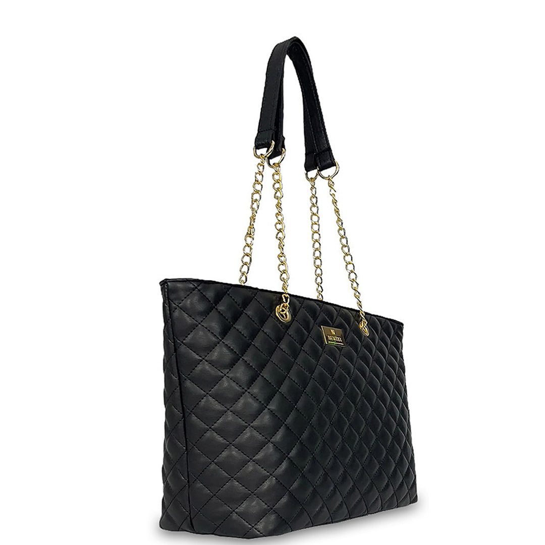 Γυναικεία τσάντα ώμου Quilted Μαύρο