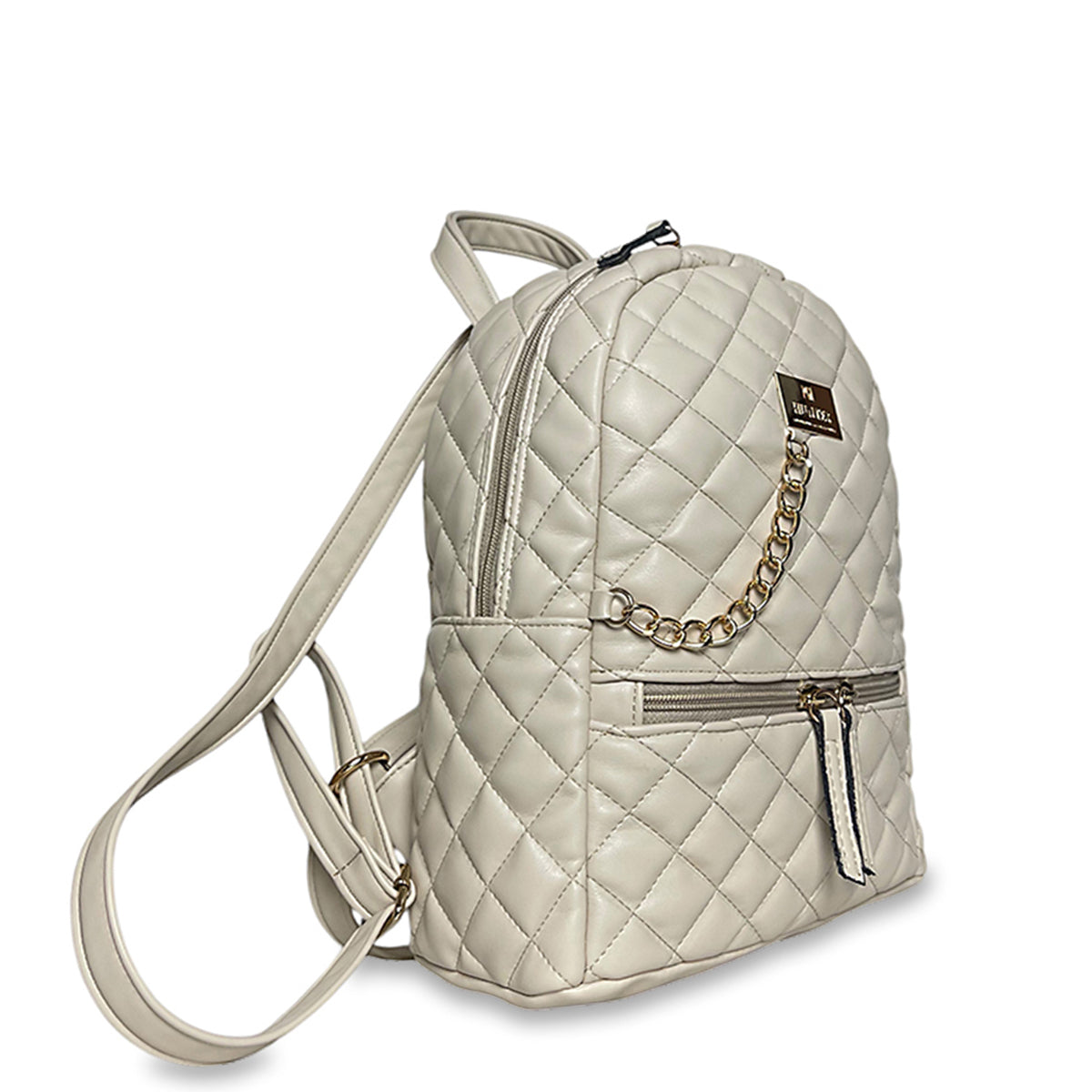 Γυναικεία τσάντα πλάτης middle Quilted Μπεζ