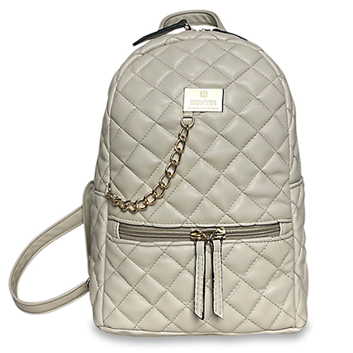 Γυναικεία τσάντα πλάτης maxi Quilted Μπεζ