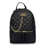 Γυναικεία τσάντα πλάτης maxi Quilted Μαύρο