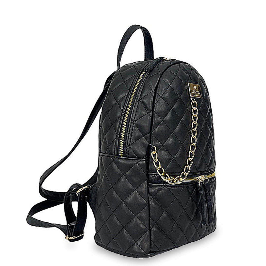 Γυναικεία τσάντα πλάτης maxi Quilted Μαύρο