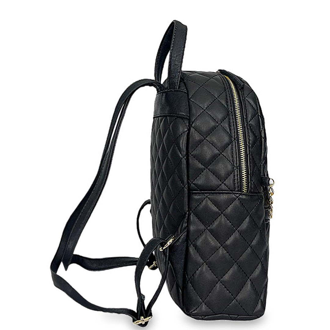 Γυναικεία τσάντα πλάτης maxi Quilted Μαύρο