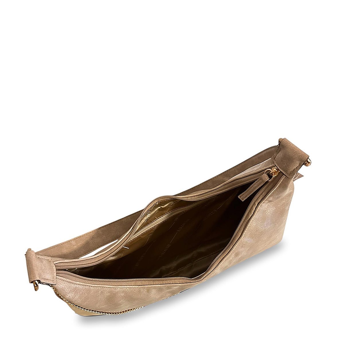 Γυναικεία τσάντα ώμου hobo thin Solea Μπεζ